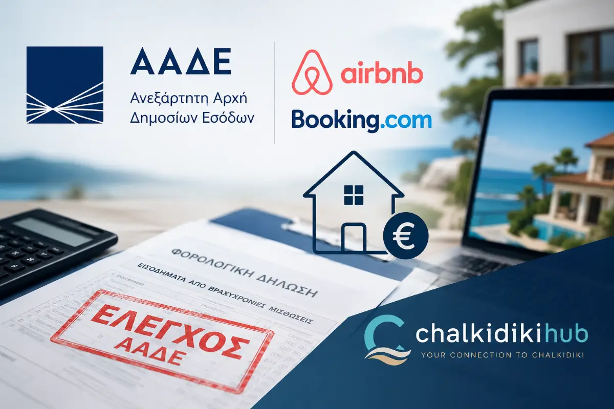 Steuerprüfungen der AADE: Massenstrafen für Airbnb-Eigentümer wegen nicht deklarierten Einkommens — Tipps, Chalkidiki Hub